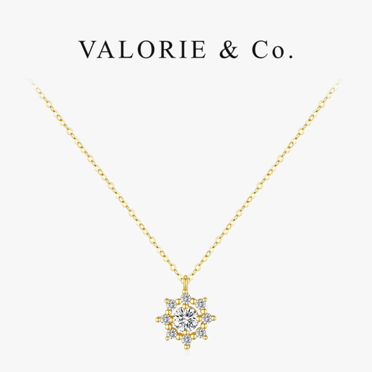 VALORIE® 0.5 Carat Moissanite Snowflake Necklace